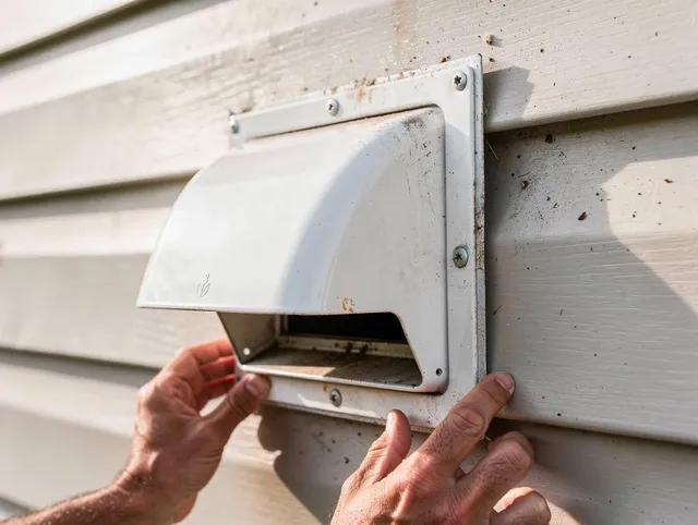 Los Alamitos Dryer Vent Cleaning technician delivering thorough residential dryer vent cleaning service in Los Alamitos